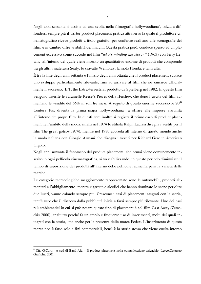 Anteprima della tesi: Il Product placement dalle origini ai giorni nostri, Pagina 12