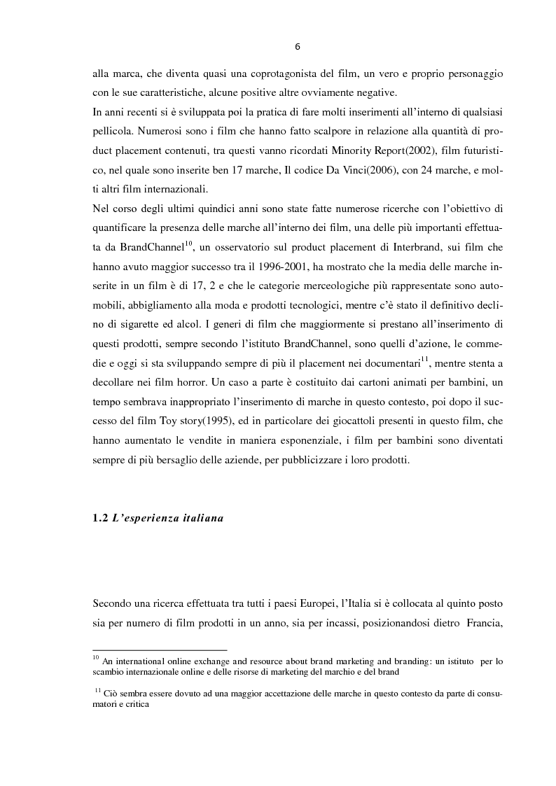 Anteprima della tesi: Il Product placement dalle origini ai giorni nostri, Pagina 13