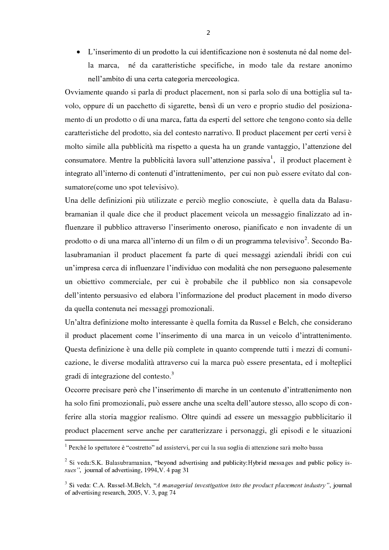 Anteprima della tesi: Il Product placement dalle origini ai giorni nostri, Pagina 9