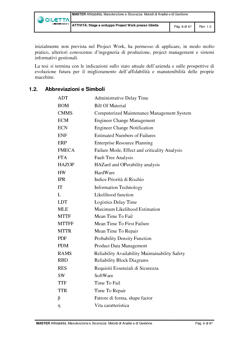 Anteprima della tesi: Introduzione ed implementazione delle discipline RAMS nel dominio delle macchine accessorie per applicazioni di pulizia stradale invernale, Pagina 3