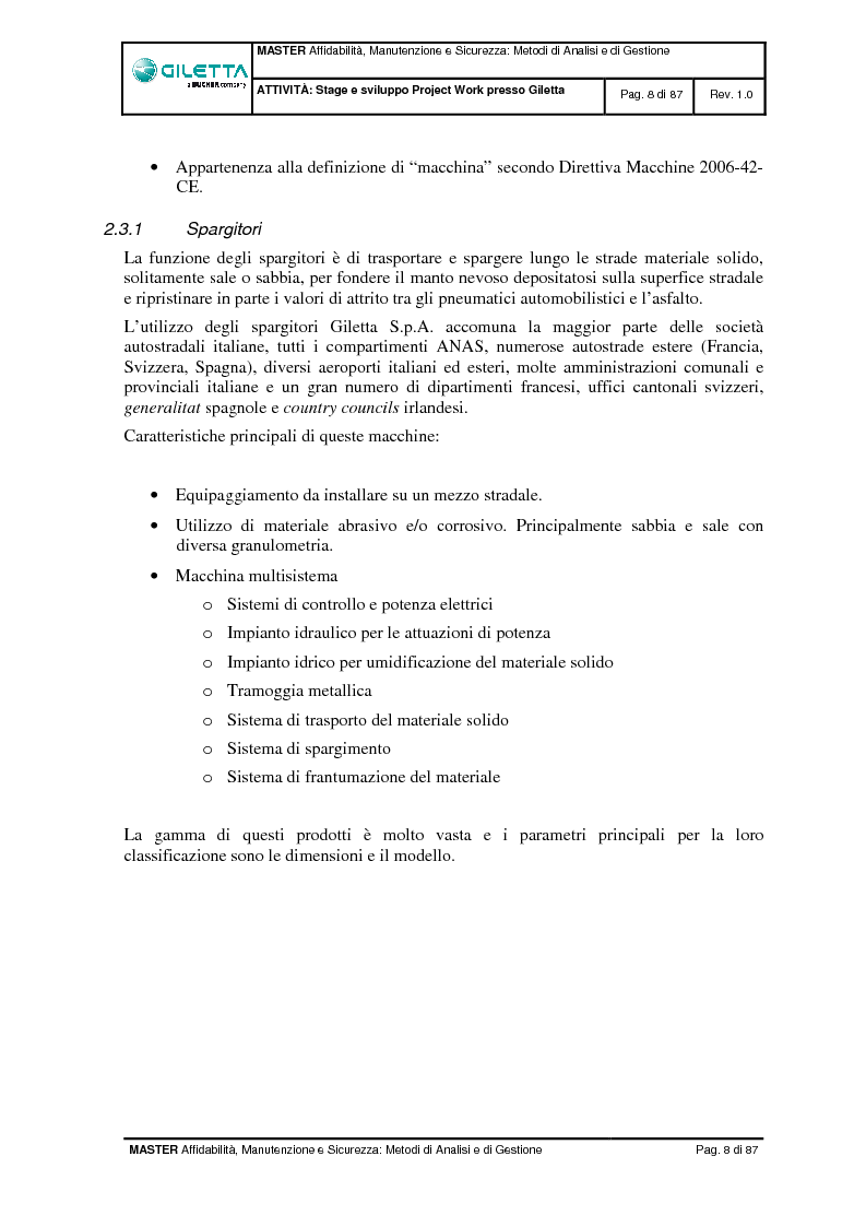 Anteprima della tesi: Introduzione ed implementazione delle discipline RAMS nel dominio delle macchine accessorie per applicazioni di pulizia stradale invernale, Pagina 5