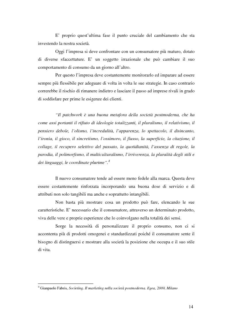 Anteprima della tesi: Mulino Bianco e la capacità di individuare e soddisfare un bisogno latente - L’uso della comunicazione integrata per mantenere e potenziare la brand image in un’epoca di cambiamento, Pagina 11