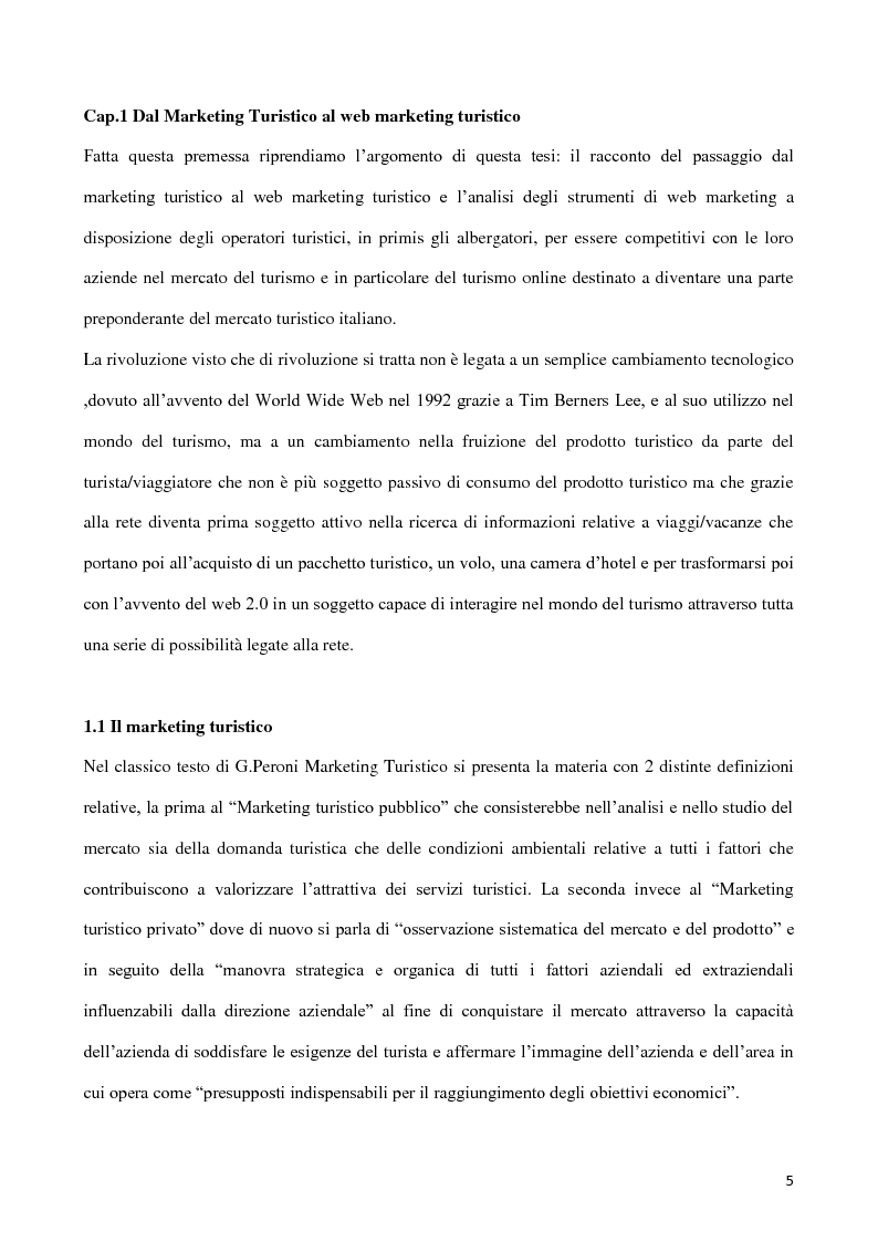 Anteprima della tesi: Web marketing per il turismo, Pagina 3