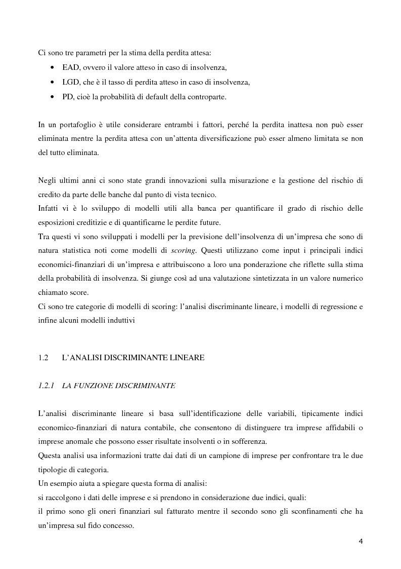 Anteprima della tesi: La valutazione del merito di credito delle PMI. Il caso della Bcc del Garda, Pagina 5