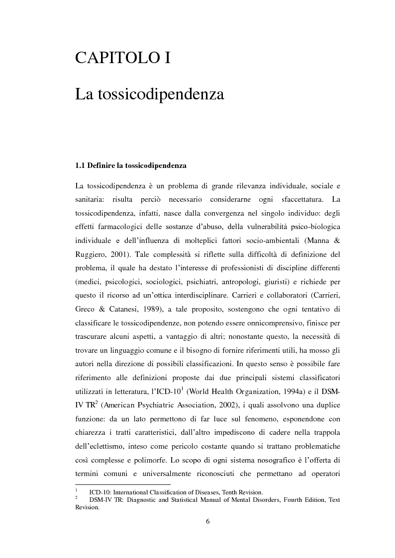 Anteprima della tesi: Uscire dal tunnel: il percorso terapeutico delle comunità per tossicodipendenti, Pagina 4