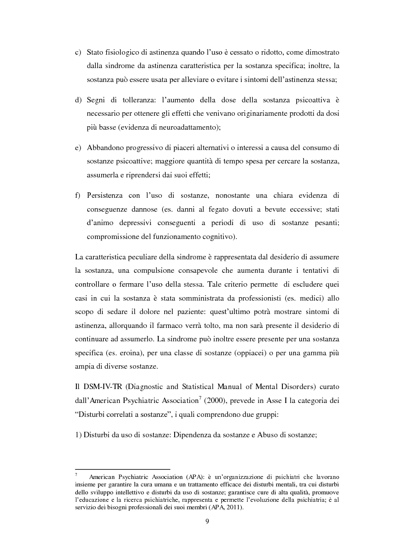 Anteprima della tesi: Uscire dal tunnel: il percorso terapeutico delle comunità per tossicodipendenti, Pagina 7