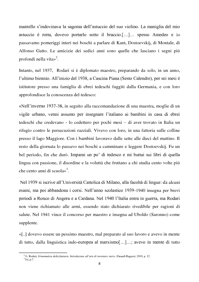 Anteprima della tesi: La scuola della fantasia. I bambini e le bambine di Gianni Rodari, Pagina 5