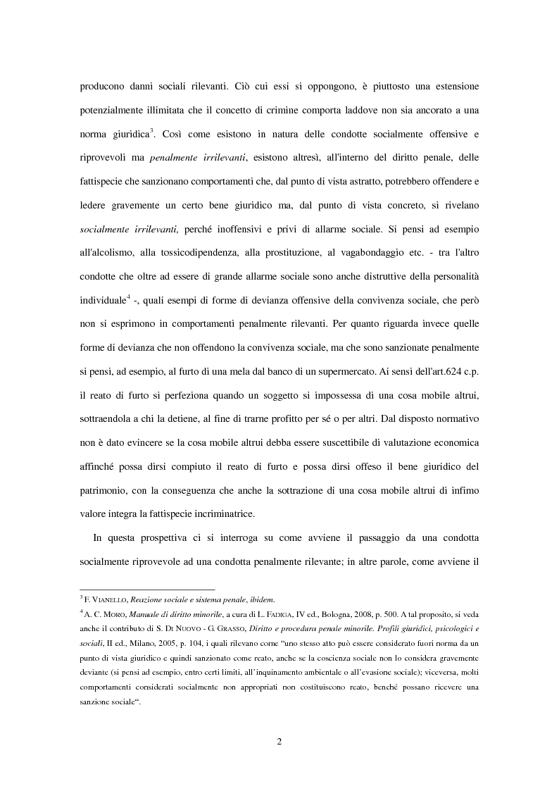 Anteprima della tesi: La clausola di irrilevanza del fatto nel processo penale minorile, Pagina 6