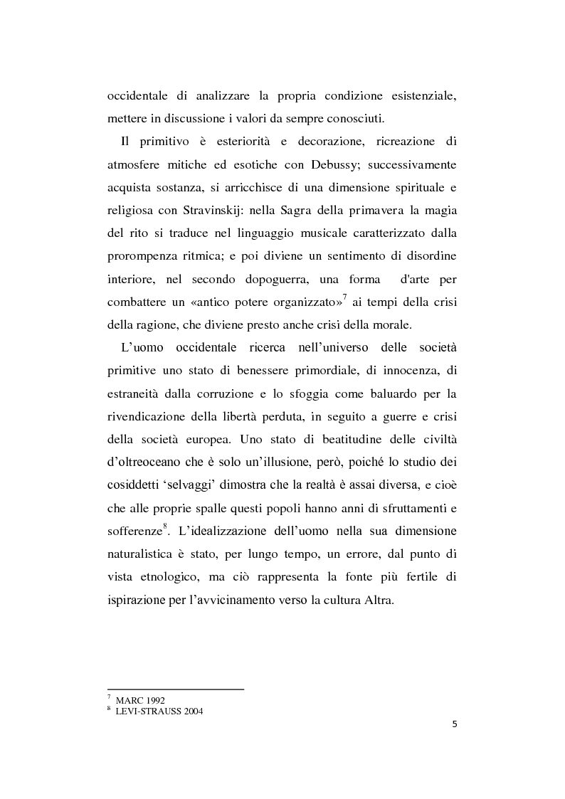 Anteprima della tesi: L'Altro in Musica, contaminazioni e influenze nella musica occidentale dal Novecento ad oggi, Pagina 6