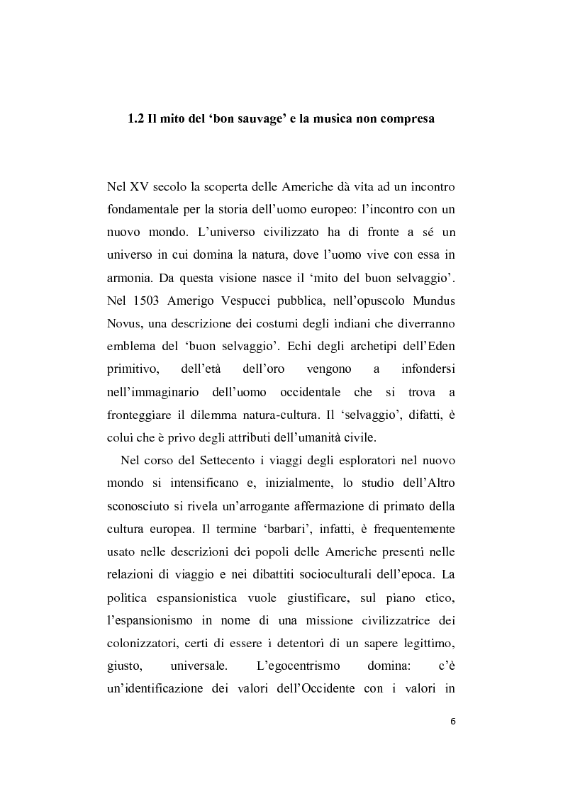 Anteprima della tesi: L'Altro in Musica, contaminazioni e influenze nella musica occidentale dal Novecento ad oggi, Pagina 7