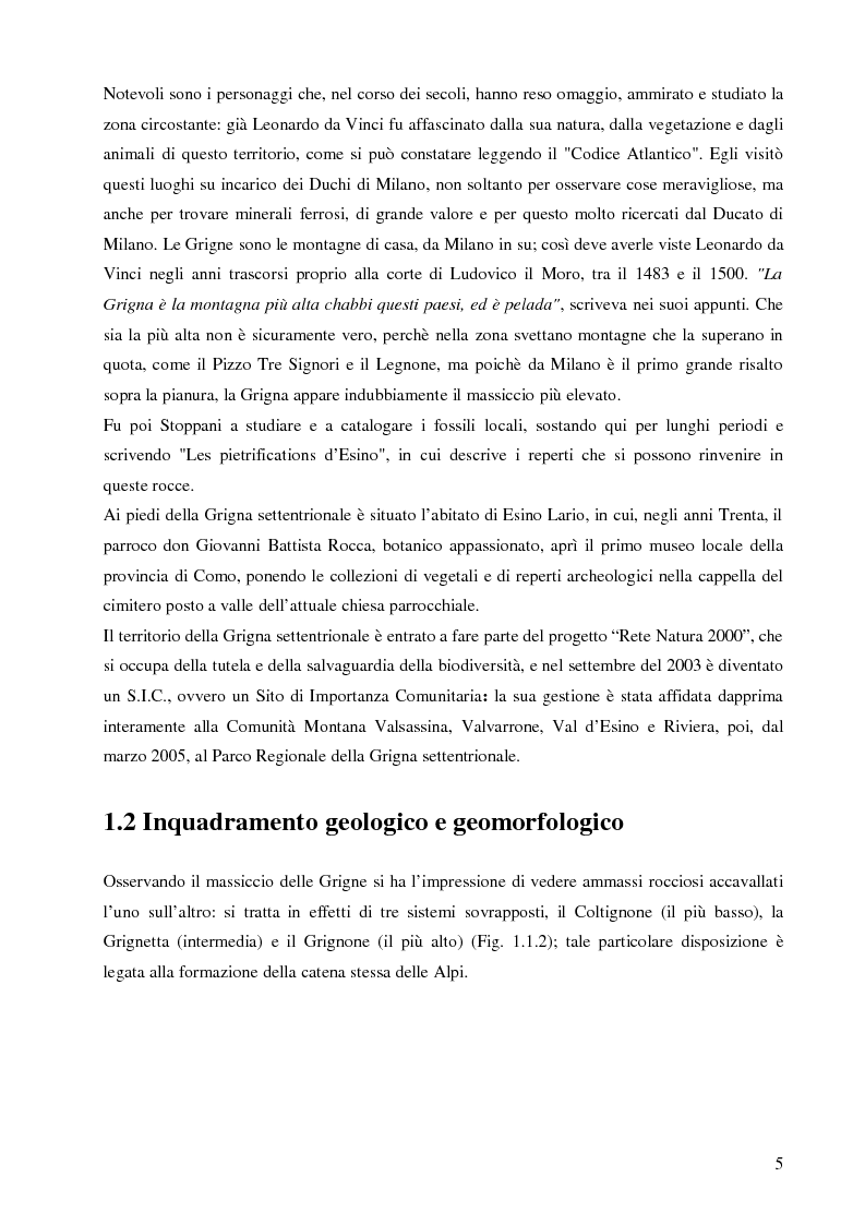 Anteprima della tesi: Individuazione di itinerari botanici nel gruppo della Grigne attraverso il GIS e le tecnologie mobili, Pagina 4