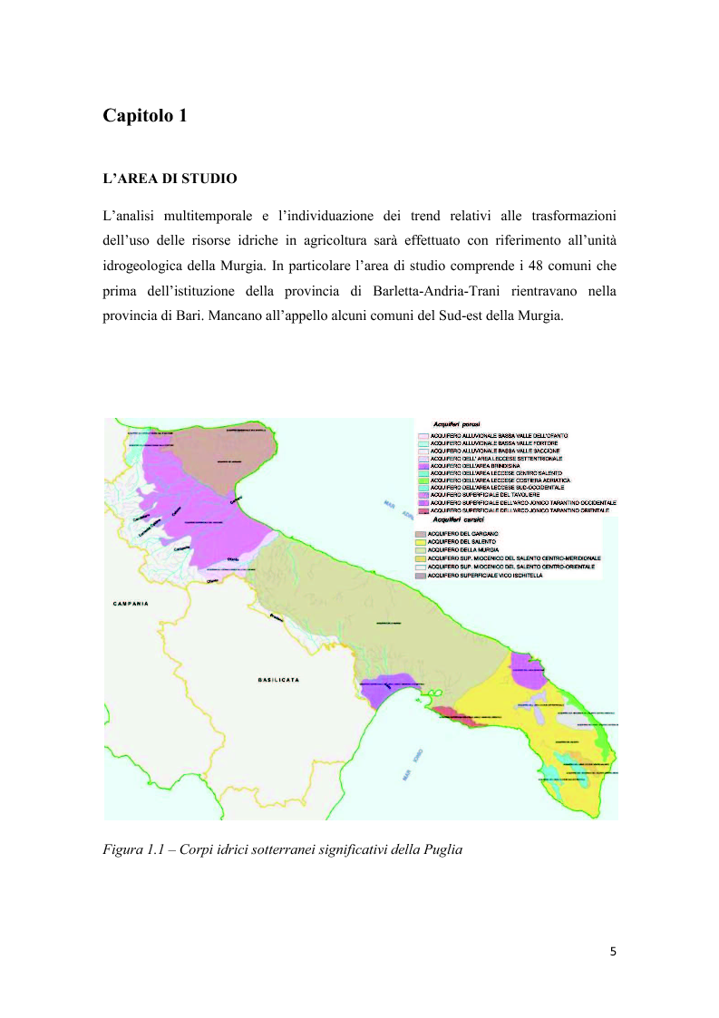 Anteprima della tesi: Analisi multitemporale (1815-2010) delle variazioni dell'uso del suolo (Murgia, Puglia): conseguenze sulle risorse idriche sotterranee, Pagina 4