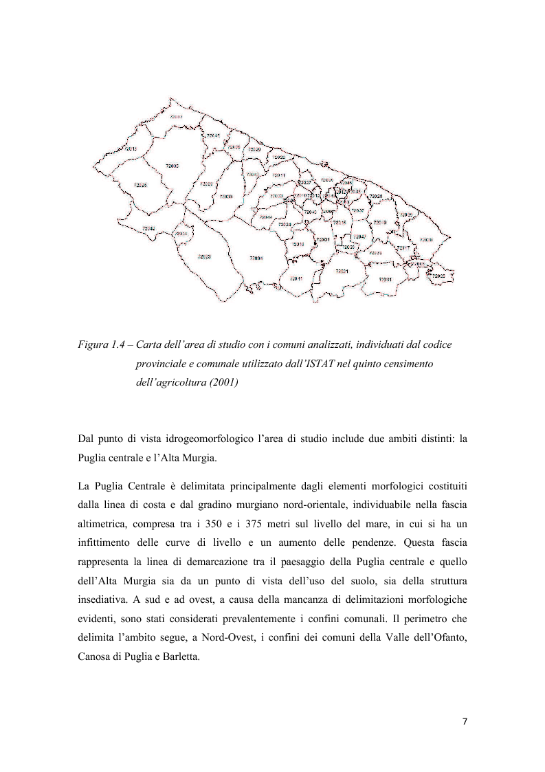Anteprima della tesi: Analisi multitemporale (1815-2010) delle variazioni dell'uso del suolo (Murgia, Puglia): conseguenze sulle risorse idriche sotterranee, Pagina 6