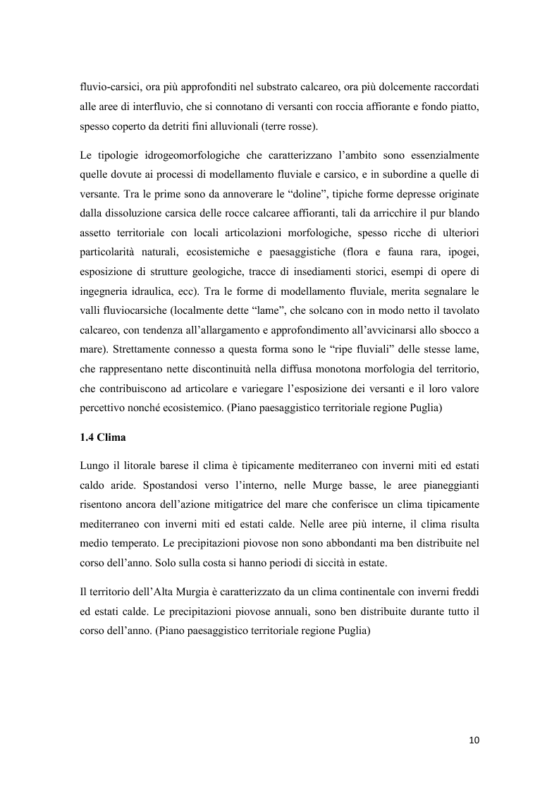 Anteprima della tesi: Analisi multitemporale (1815-2010) delle variazioni dell'uso del suolo (Murgia, Puglia): conseguenze sulle risorse idriche sotterranee, Pagina 9