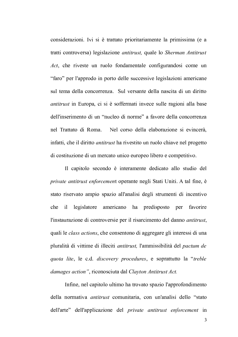Anteprima della tesi: Antitrust Private Enforcement: Stati Uniti e Unione Europea a confronto, Pagina 4