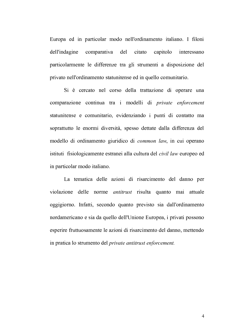 Anteprima della tesi: Antitrust Private Enforcement: Stati Uniti e Unione Europea a confronto, Pagina 5