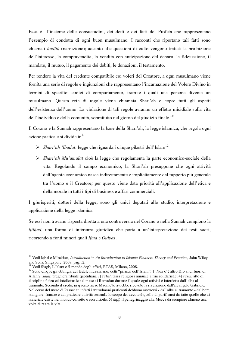 Anteprima della tesi: Finanza islamica: le peculiarità dei fondi islamici; il caso BNP Asset Management., Pagina 7
