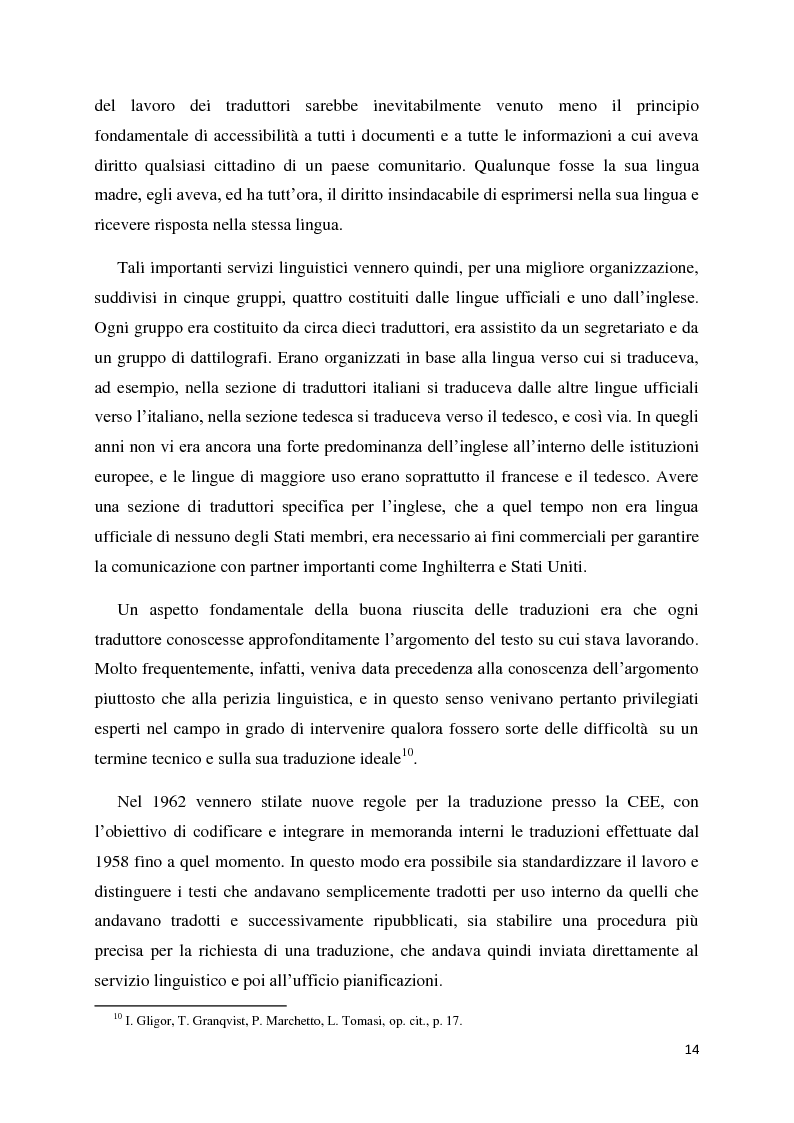 Anteprima della tesi: Tradurre per la Commissione Europea: tecnologie, metodi e strategie di lavoro dei traduttori della Direzione Generale per la Traduzione., Pagina 11