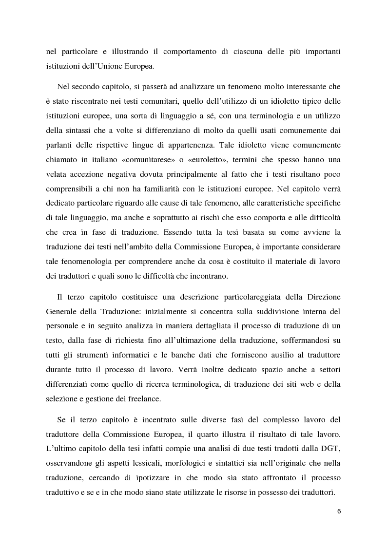 Anteprima della tesi: Tradurre per la Commissione Europea: tecnologie, metodi e strategie di lavoro dei traduttori della Direzione Generale per la Traduzione., Pagina 4