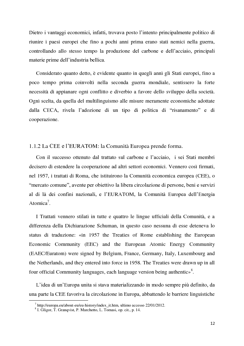 Anteprima della tesi: Tradurre per la Commissione Europea: tecnologie, metodi e strategie di lavoro dei traduttori della Direzione Generale per la Traduzione., Pagina 9