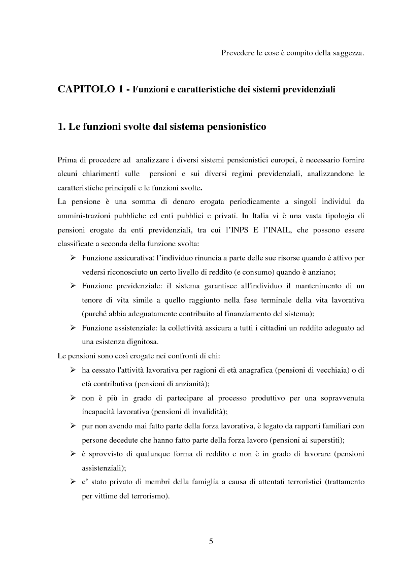 Anteprima della tesi: Sistemi previdenziali: Svezia e Italia a confronto in una prospettiva di equità, trasparenza e sostenibilità, Pagina 4