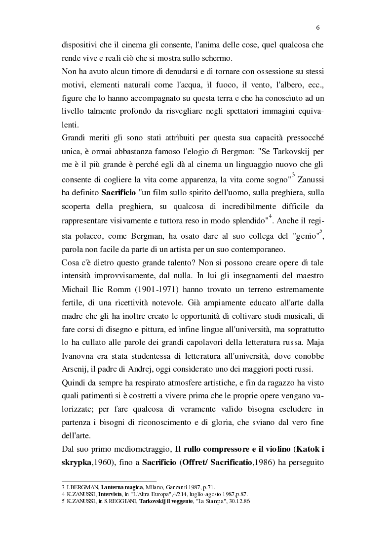 Anteprima della tesi: Il Cinema di Andrej Tarkovskij, Pagina 3