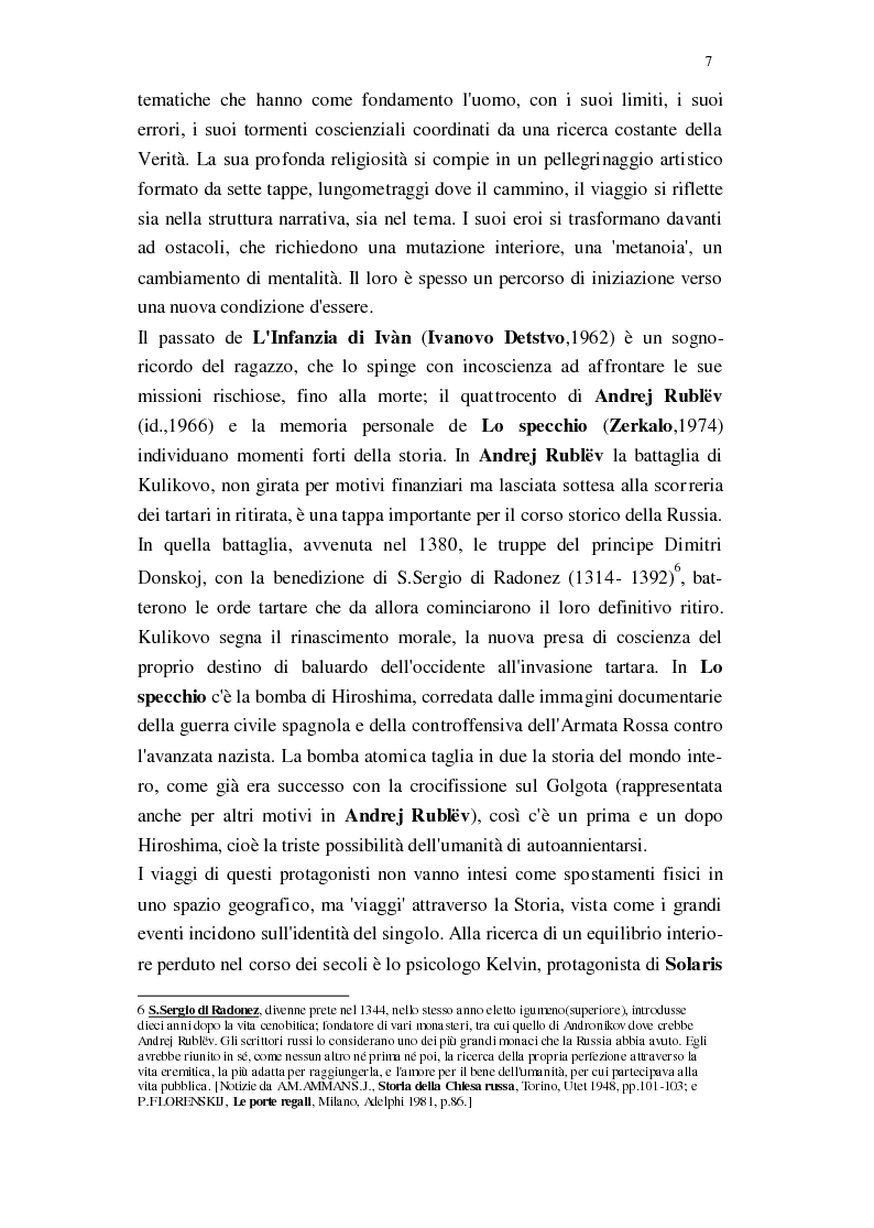 Anteprima della tesi: Il Cinema di Andrej Tarkovskij, Pagina 4