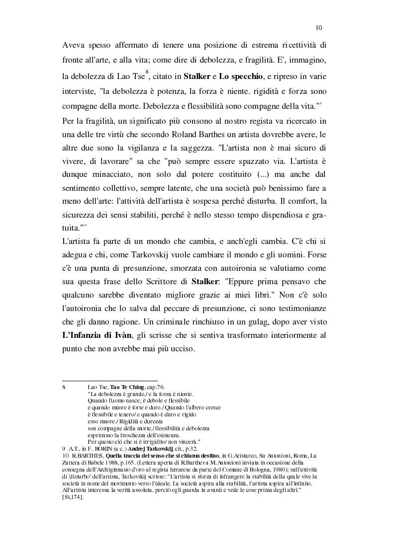 Anteprima della tesi: Il Cinema di Andrej Tarkovskij, Pagina 7