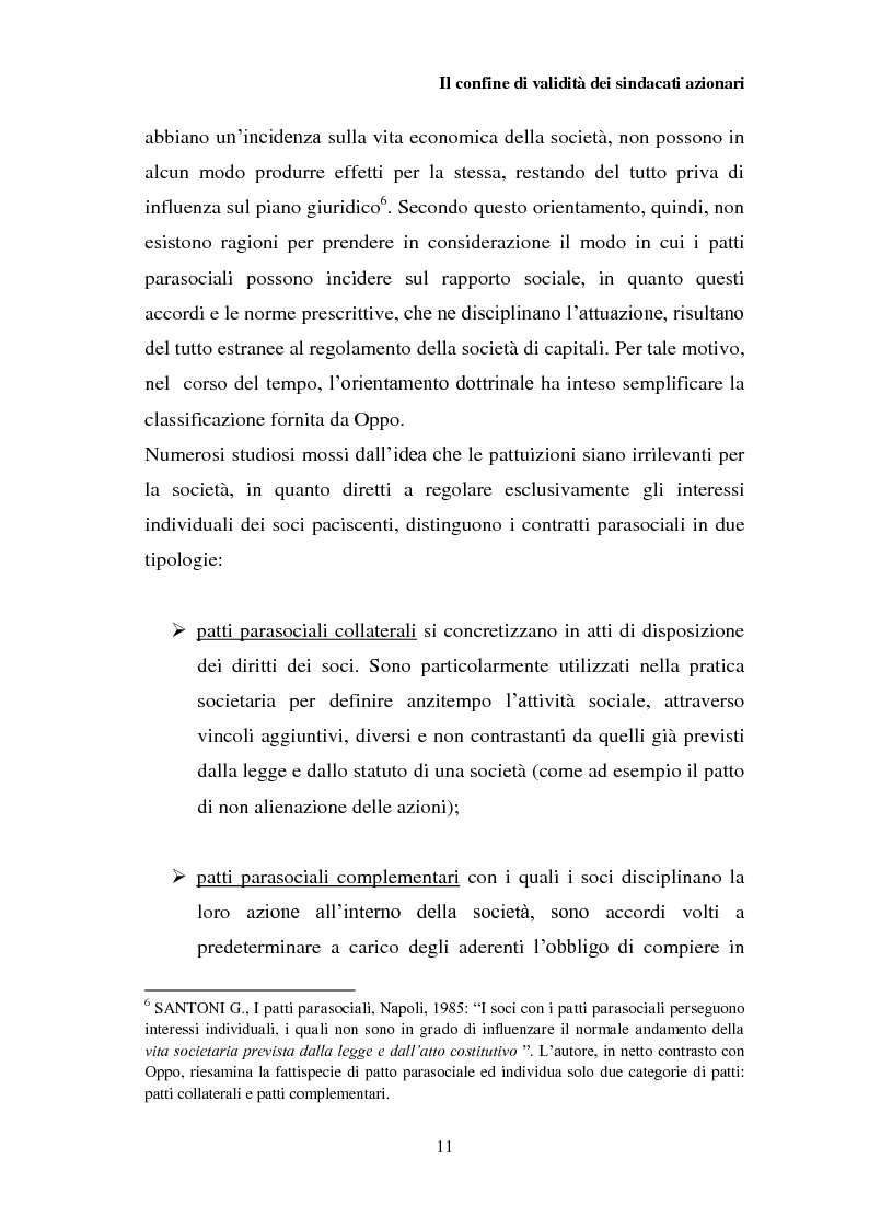 Anteprima della tesi: I patti parasociali nelle società quotate, Pagina 10