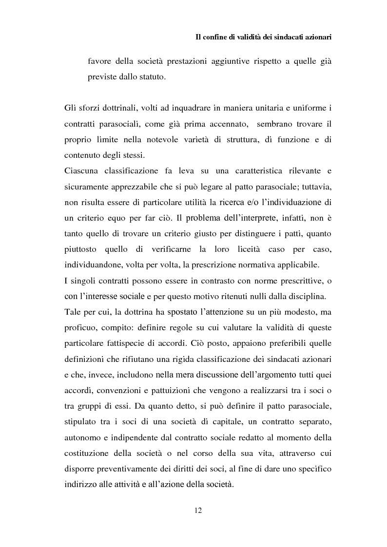 Anteprima della tesi: I patti parasociali nelle società quotate, Pagina 11