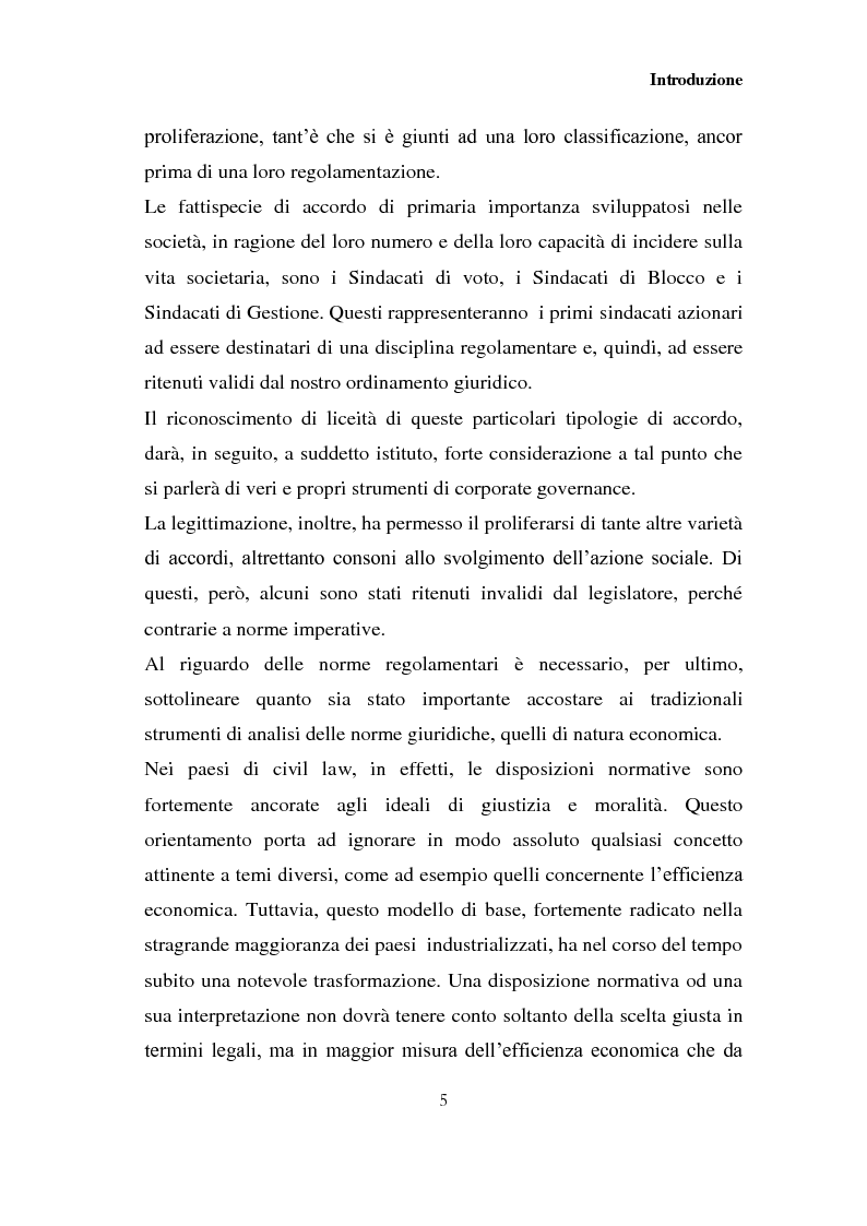 Anteprima della tesi: I patti parasociali nelle società quotate, Pagina 4