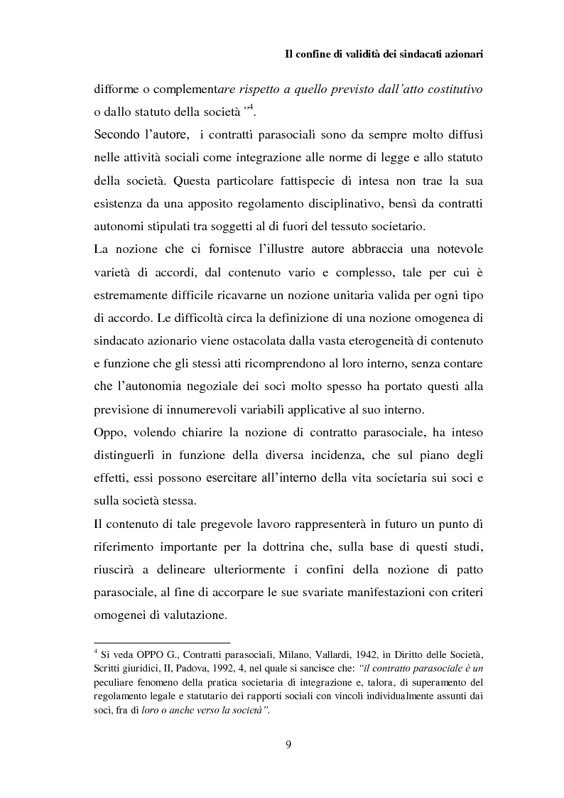 Anteprima della tesi: I patti parasociali nelle società quotate, Pagina 8