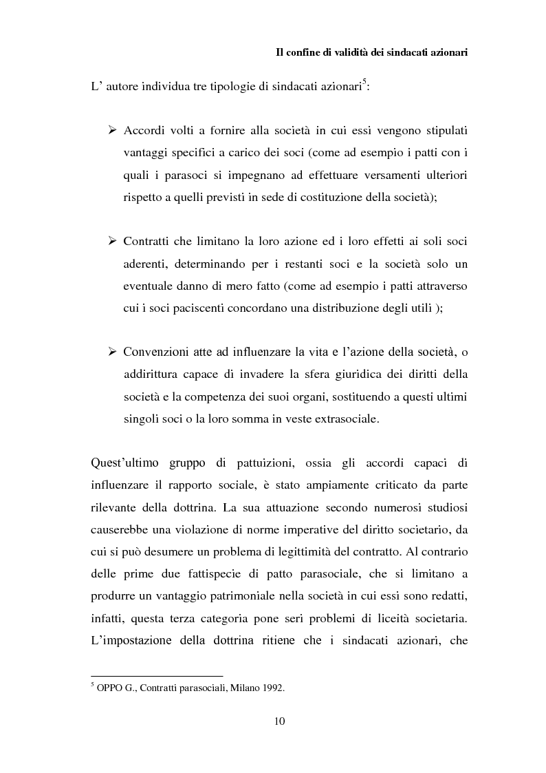 Anteprima della tesi: I patti parasociali nelle società quotate, Pagina 9