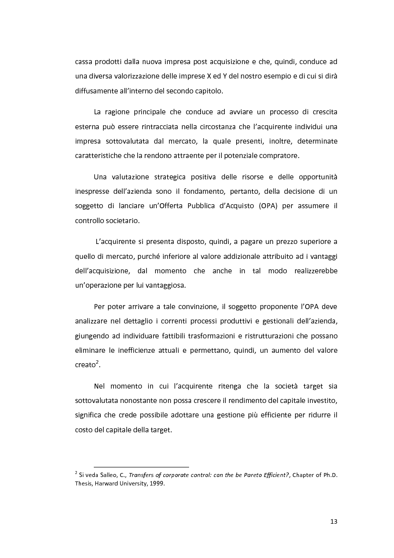 Anteprima della tesi: L’utilizzo della leva finanziaria nelle operazioni di cambio di controllo di società quotate., Pagina 11