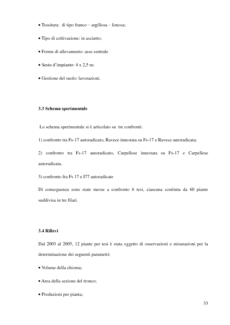 Anteprima della tesi: Olivicoltura intensiva: confronto tra due cv deboli (FS-17, I77) e in combinazione di innesto con due cv autoctone (Ravece e Carpellese), Pagina 6