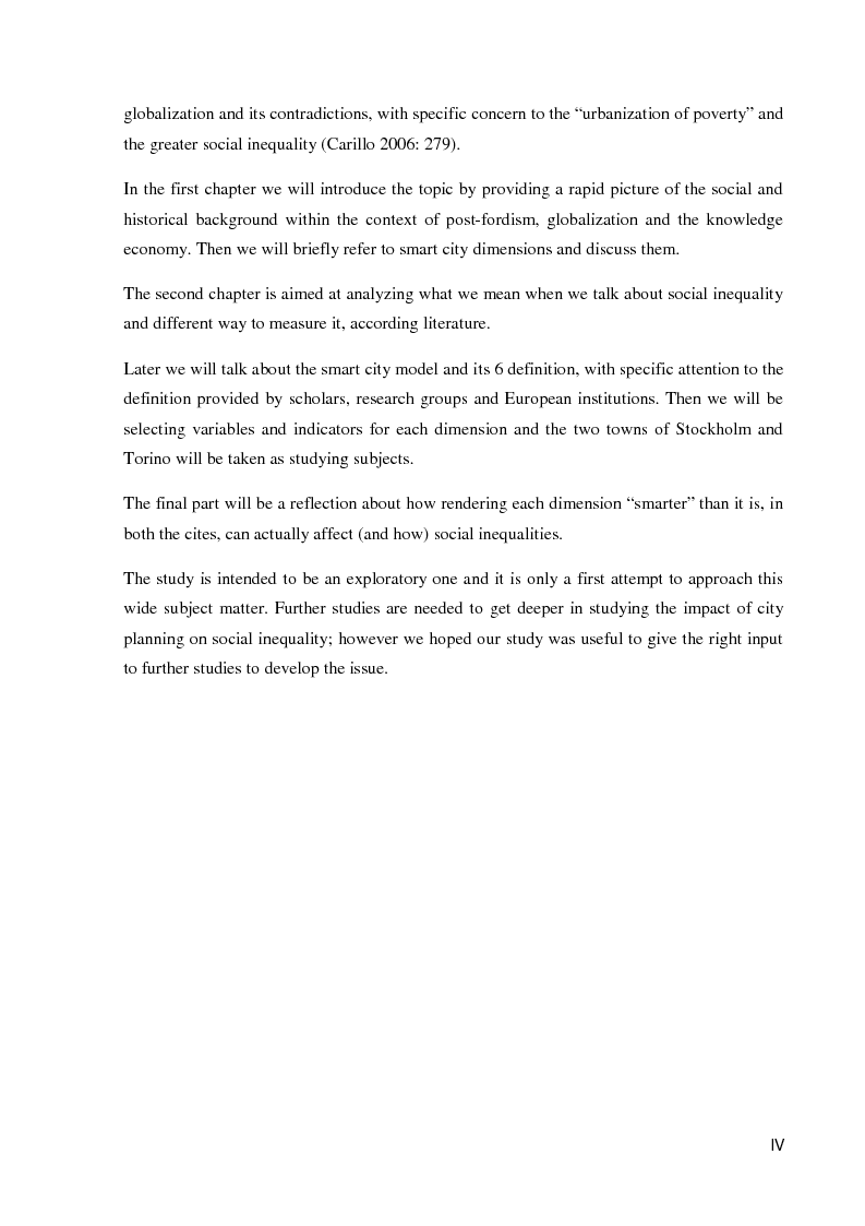 Anteprima della tesi: How the "smart city" model matches equity issues. A comparative study of Stcokholm and Torino., Pagina 5