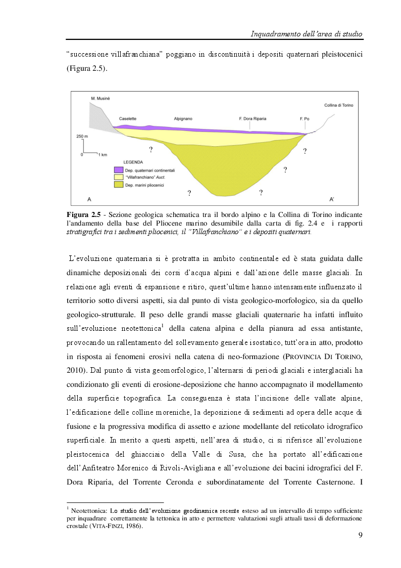 Anteprima della tesi: Studio geologico-ambientale del settore della provincia di Torino compreso tra il Fiume Dora Riparia e i torrenti Ceronda e Casternone, Pagina 5