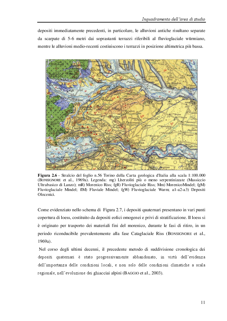 Anteprima della tesi: Studio geologico-ambientale del settore della provincia di Torino compreso tra il Fiume Dora Riparia e i torrenti Ceronda e Casternone, Pagina 6