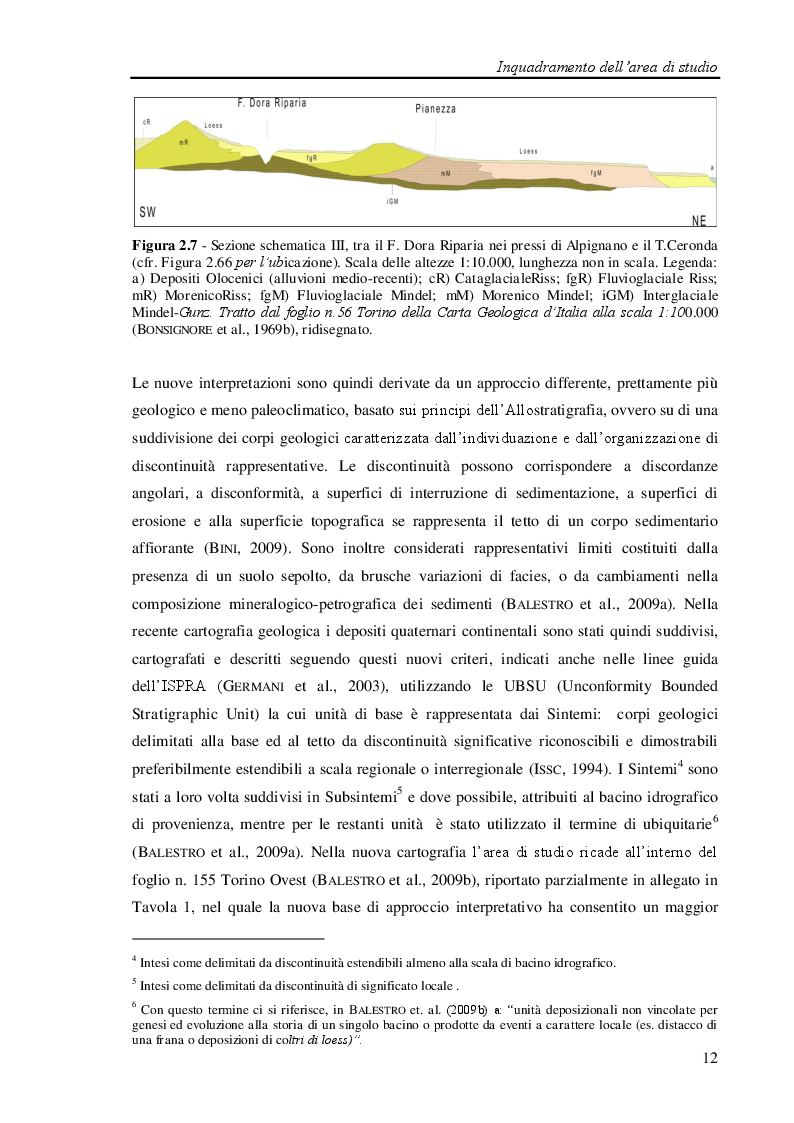 Anteprima della tesi: Studio geologico-ambientale del settore della provincia di Torino compreso tra il Fiume Dora Riparia e i torrenti Ceronda e Casternone, Pagina 7