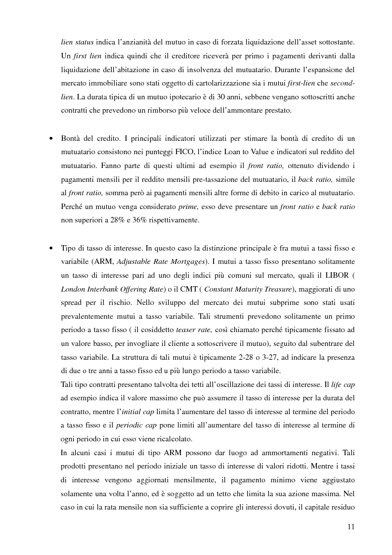 Anteprima della tesi: Mutui sub-prime e cartolarizzazione nella crisi finanziaria del 2007, Pagina 10