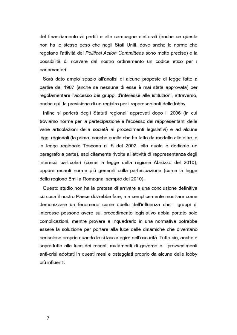 Anteprima della tesi: L'Italia e le lobby: alla ricerca di una regolamentazione possibile, Pagina 6