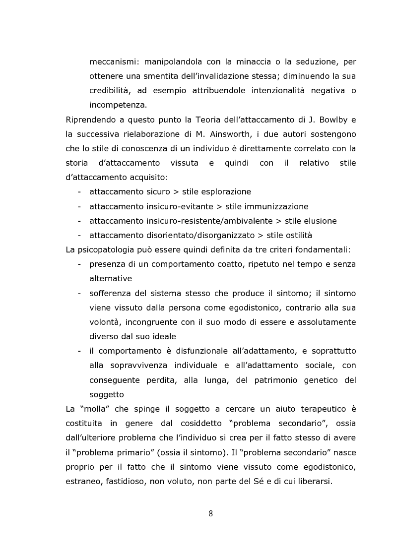 Anteprima della tesi: Teorie psicologiche ingenue sull'agorafobia nei forum on-line, Pagina 9