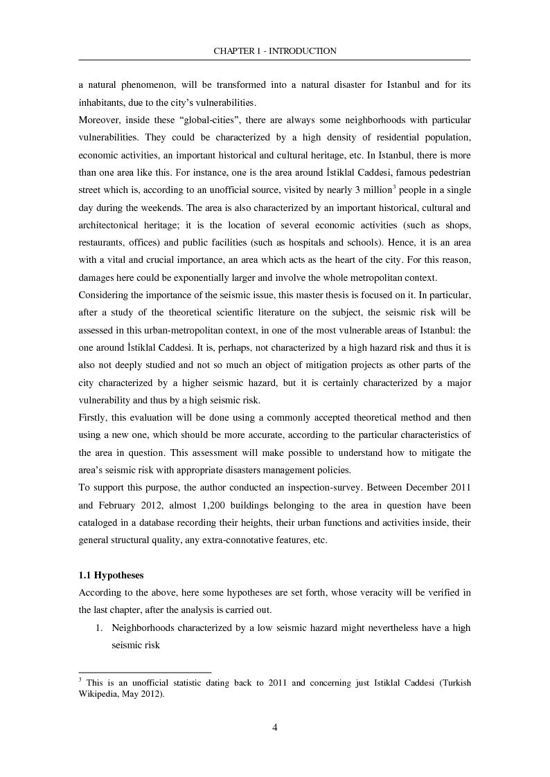 Anteprima della tesi: The Seismic Risk in a Mega-City. Emergency planning in Istanbul, Pagina 5