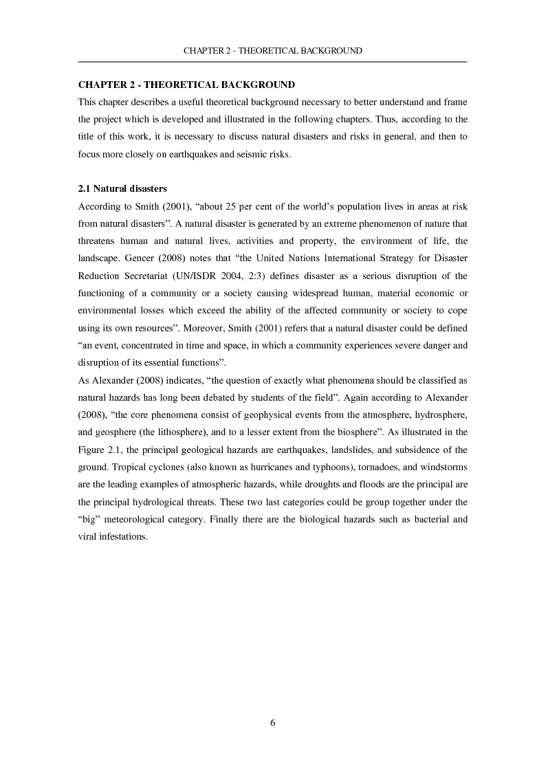 Anteprima della tesi: The Seismic Risk in a Mega-City. Emergency planning in Istanbul, Pagina 7