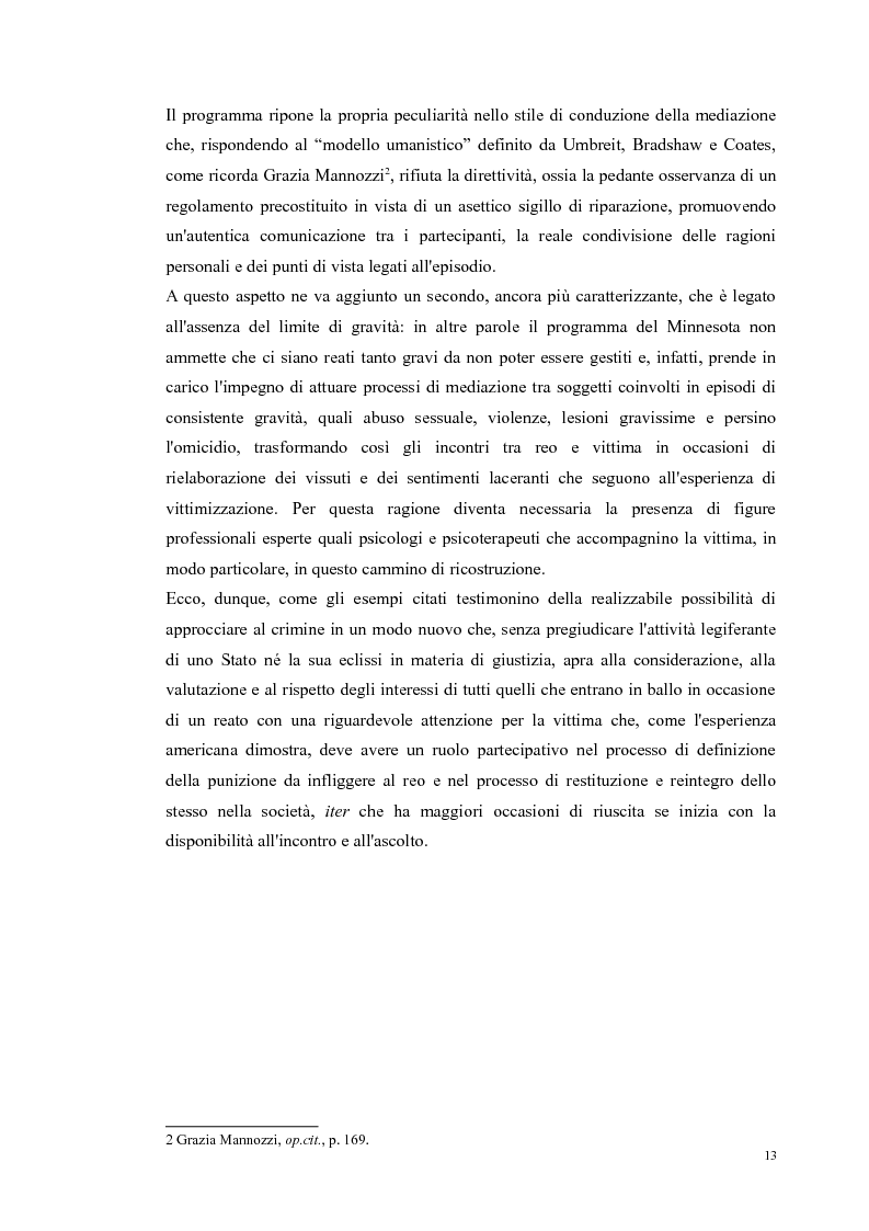 Anteprima della tesi: Ripensare Riparando. Riflessione sulla dimensione psicologica della mediazione penale., Pagina 10