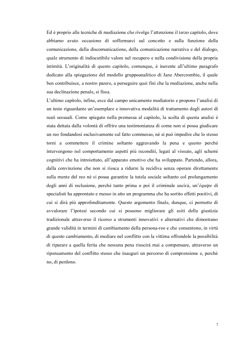 Anteprima della tesi: Ripensare Riparando. Riflessione sulla dimensione psicologica della mediazione penale., Pagina 4