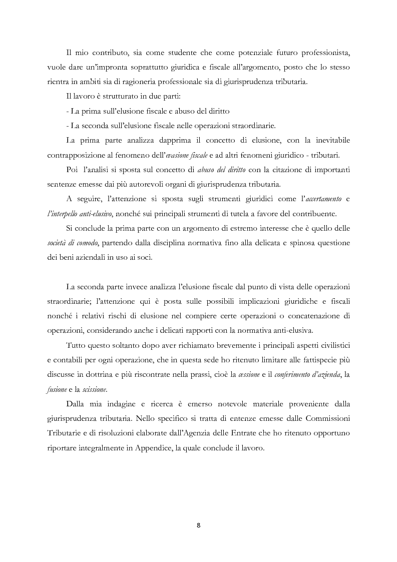 Anteprima della tesi: Elusione fiscale e abuso del diritto nelle operazioni straordinarie d'impresa, Pagina 3