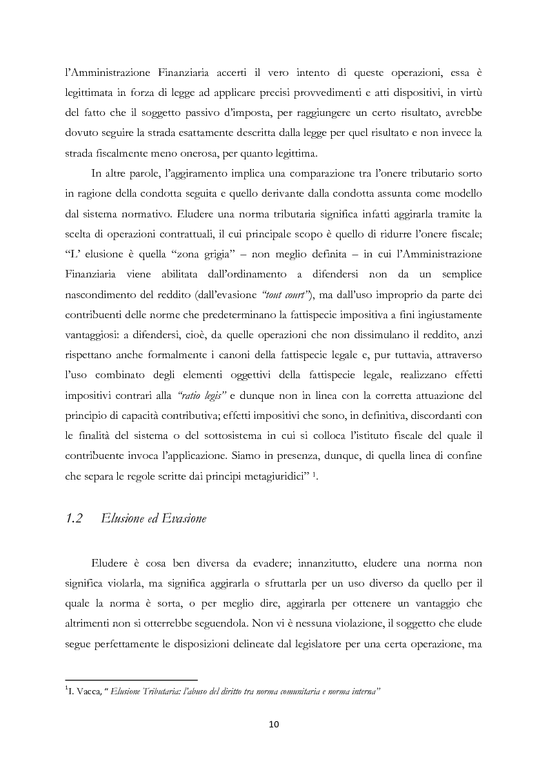 Anteprima della tesi: Elusione fiscale e abuso del diritto nelle operazioni straordinarie d'impresa, Pagina 5