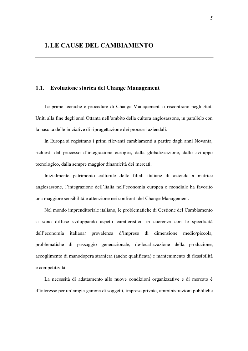 Anteprima della tesi: Il Significato del Change Management, Pagina 6