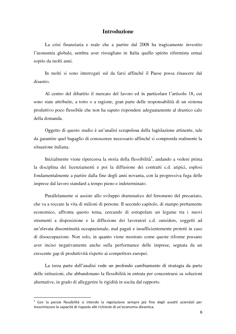 Anteprima della tesi: La ricerca della flessibilità. Competitività e tutele nel mercato globale, Pagina 3